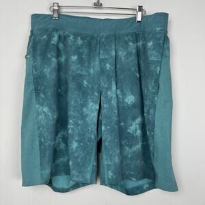 Lululemon T.H.E. Short Mens Size XL Teal H2O Pockets Stretch Lined 10"